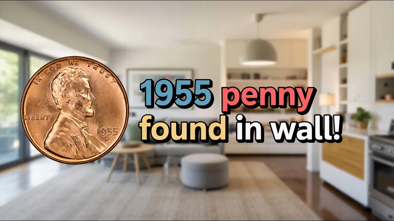 1955 Penny Found in Wall!