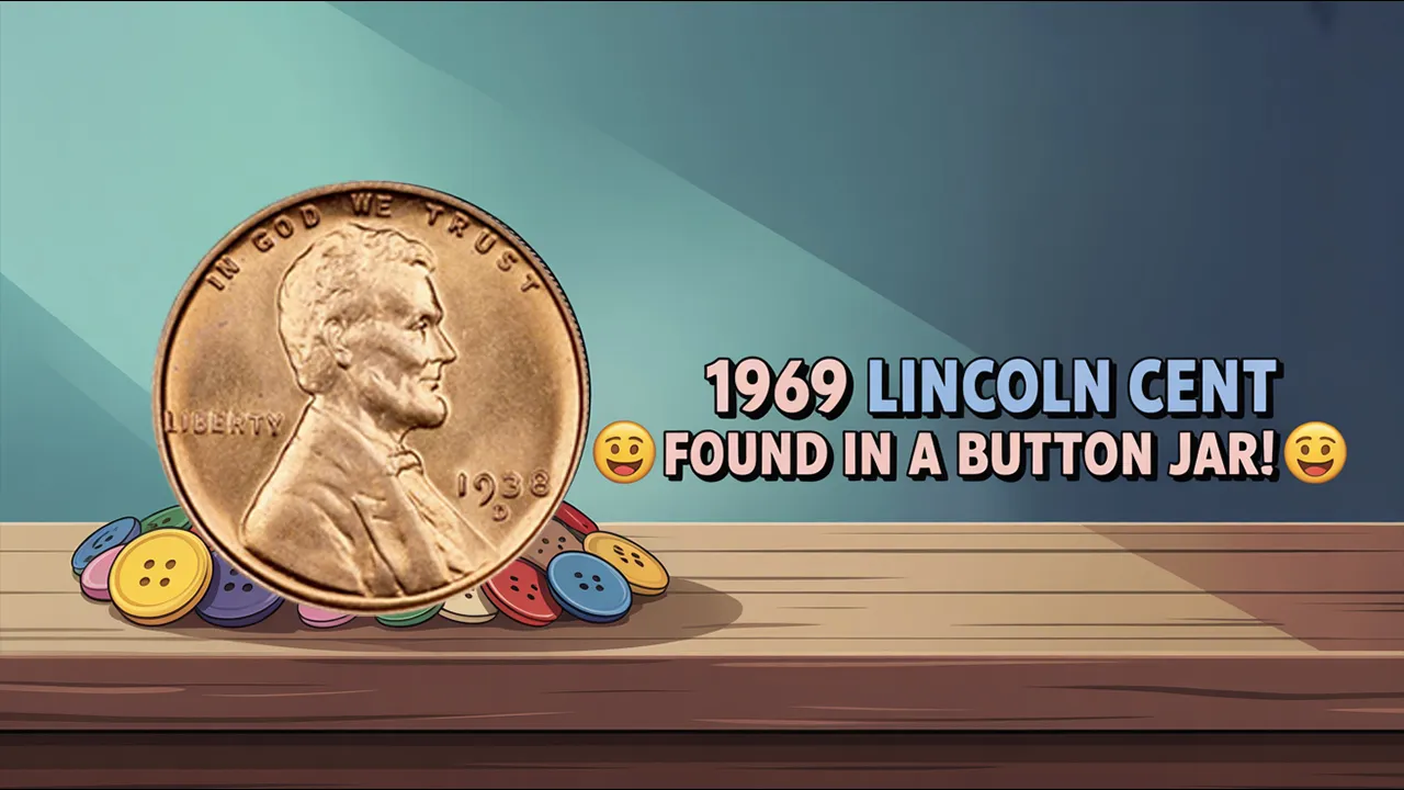 1969 Lincoln Cent Found in a Button Jar